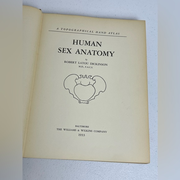The Williams & Wilkins Company Other - Topographical Hand Atlas Human Sex Anatomy Dickinson 1933 1st Ed Illustrated